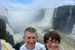 33 Jerome And Charlotte Ryan With Garganta Del Diablo Devils Throat Iguazu Falls Behind From Brazil Viewing Platform